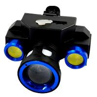 Lanterna De Cabeça Recarregável Com Zoom Usb 3 Leds - 1