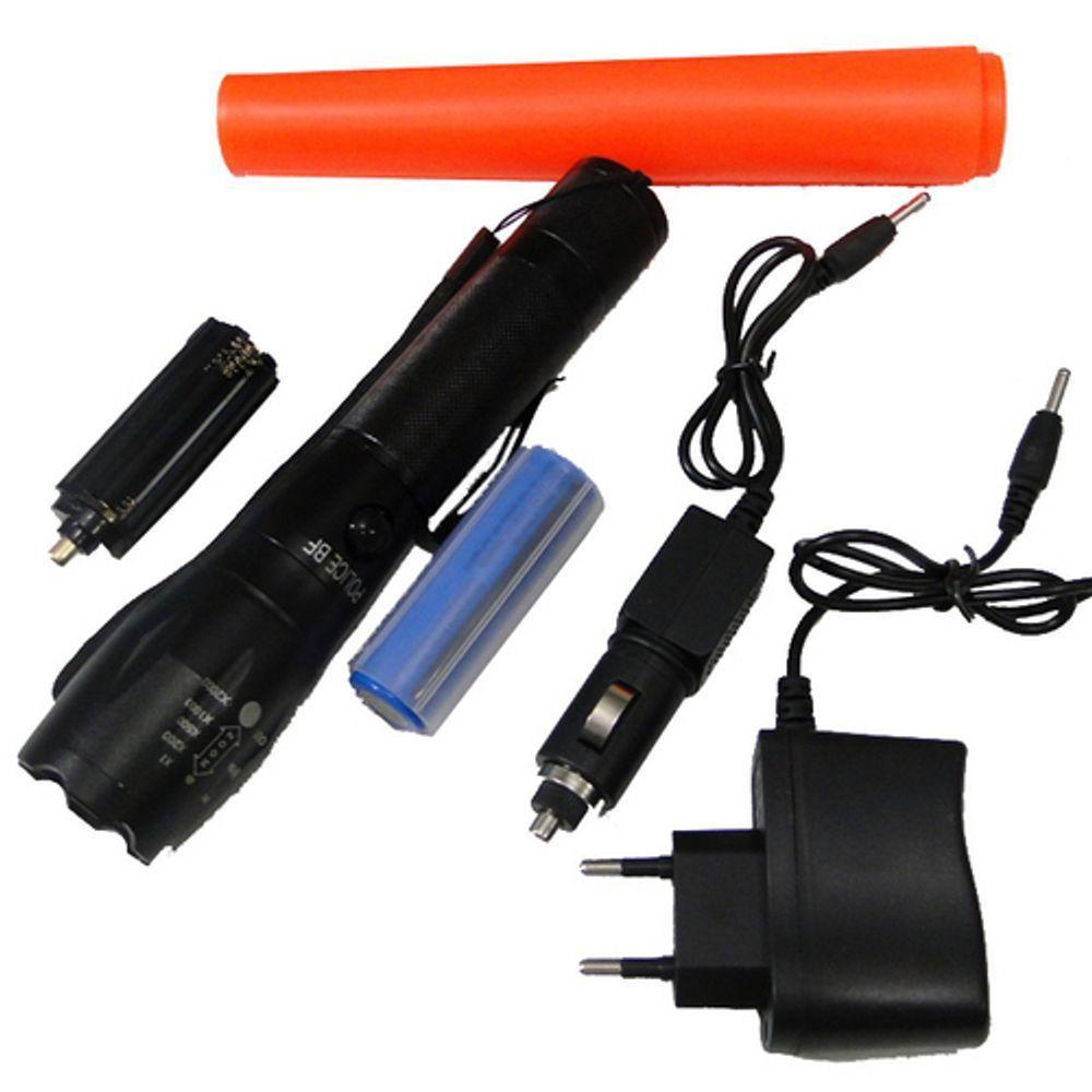 Lanterna Tática Policial Led Cree Recarregável 22000w X9-t6 - 1