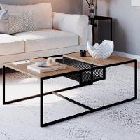 Mesa De Centro 100Cm Est Aço York Hanover Artesano Hanover - 5
