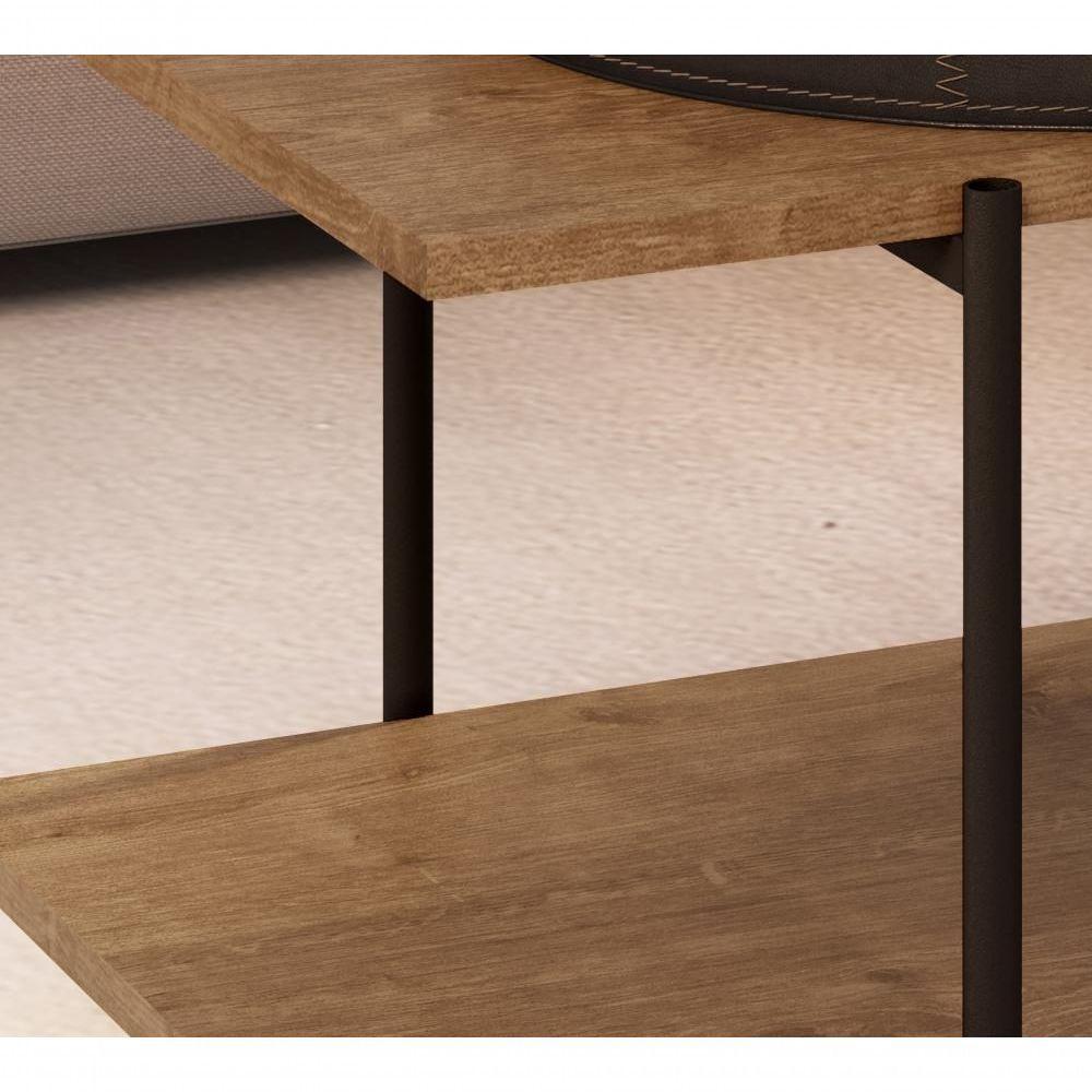 Mesa De Centro Para Sala 27870 Vermont Preto Fosco - 4