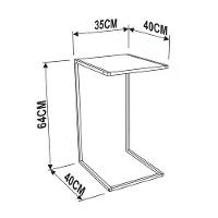 Mesa Lateral 27820 Linha Complementos Preto Artesano Preto Preto - 6