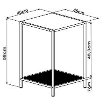Mesa Lateral Quadrada 40X40Cm Est Aço York Hanover Hanover - 8
