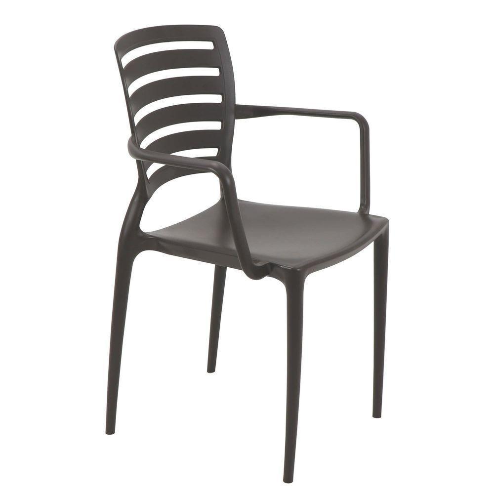 Cadeira Tramontina Sofia Marrom Com Braços Encosto Vazado Horizontal Em Polipropileno Tramontina - 6