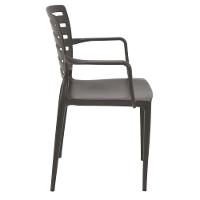 Cadeira Tramontina Sofia Marrom Com Braços Encosto Vazado Horizontal Em Polipropileno Tramontina - 1