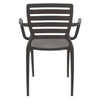 Cadeira Tramontina Sofia Marrom Com Braços Encosto Vazado Horizontal Em Polipropileno Tramontina - 5