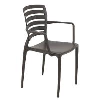 Cadeira Tramontina Sofia Marrom Com Braços Encosto Vazado Horizontal Em Polipropileno Tramontina - 6