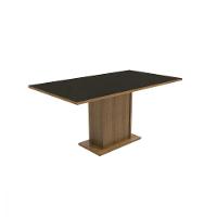 Mesa Retangular Rustic Preto Tampo de Vidro Madesa 5275 - 2
