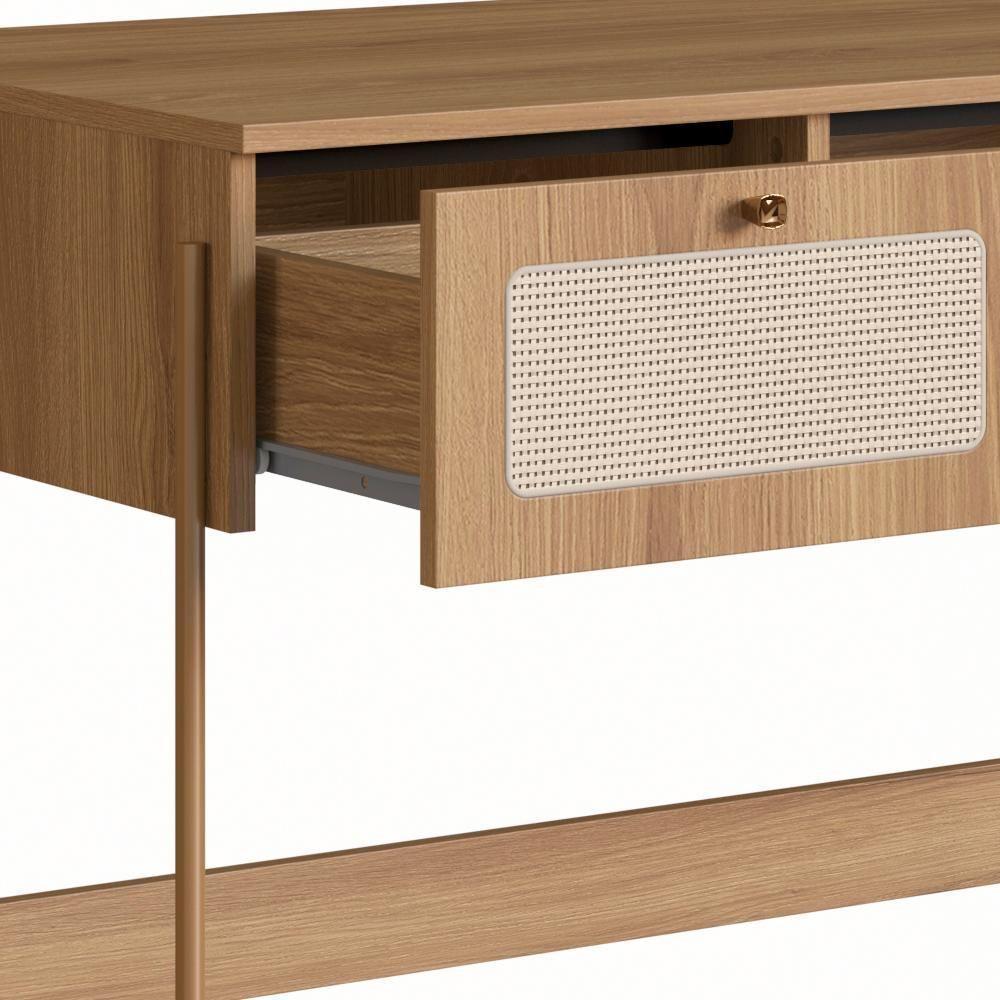 Escrivaninha 2 Gavetas Palhinha Linha Oslo Hanover Artesano - 3