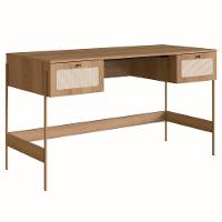 Escrivaninha 2 Gavetas Palhinha Linha Oslo Hanover Artesano - 1