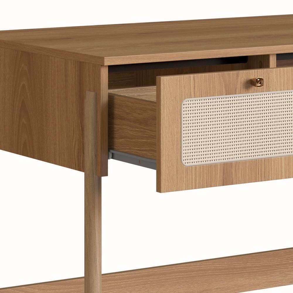 Escrivaninha 2 Gavetas Palhinha Linha Oslo Hanover Artesano - 4