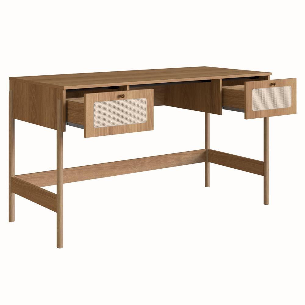 Escrivaninha 2 Gavetas Palhinha Linha Oslo Hanover Artesano - 7