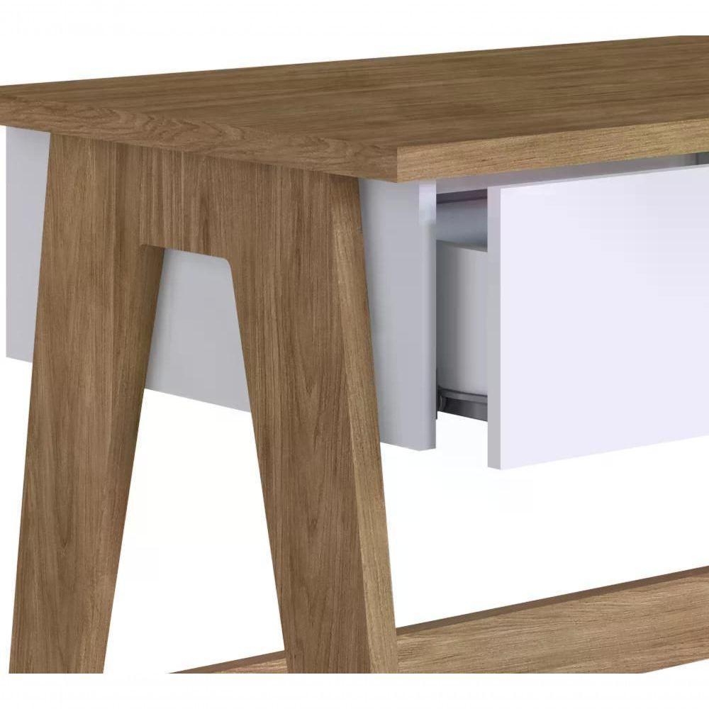 Escrivaninha Para Escritorio 26106 Linha Trend Hanover Off W - 7