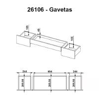 Escrivaninha Para Escritorio 26106 Linha Trend Hanover Off W - 5