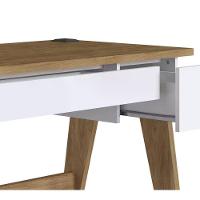 Escrivaninha Para Escritorio 26106 Linha Trend Hanover Off W - 6