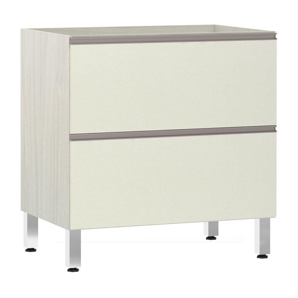 Balcão Sem Tampo 80cm Misto Basculante Luci Legno Crem e Kashmir - 1