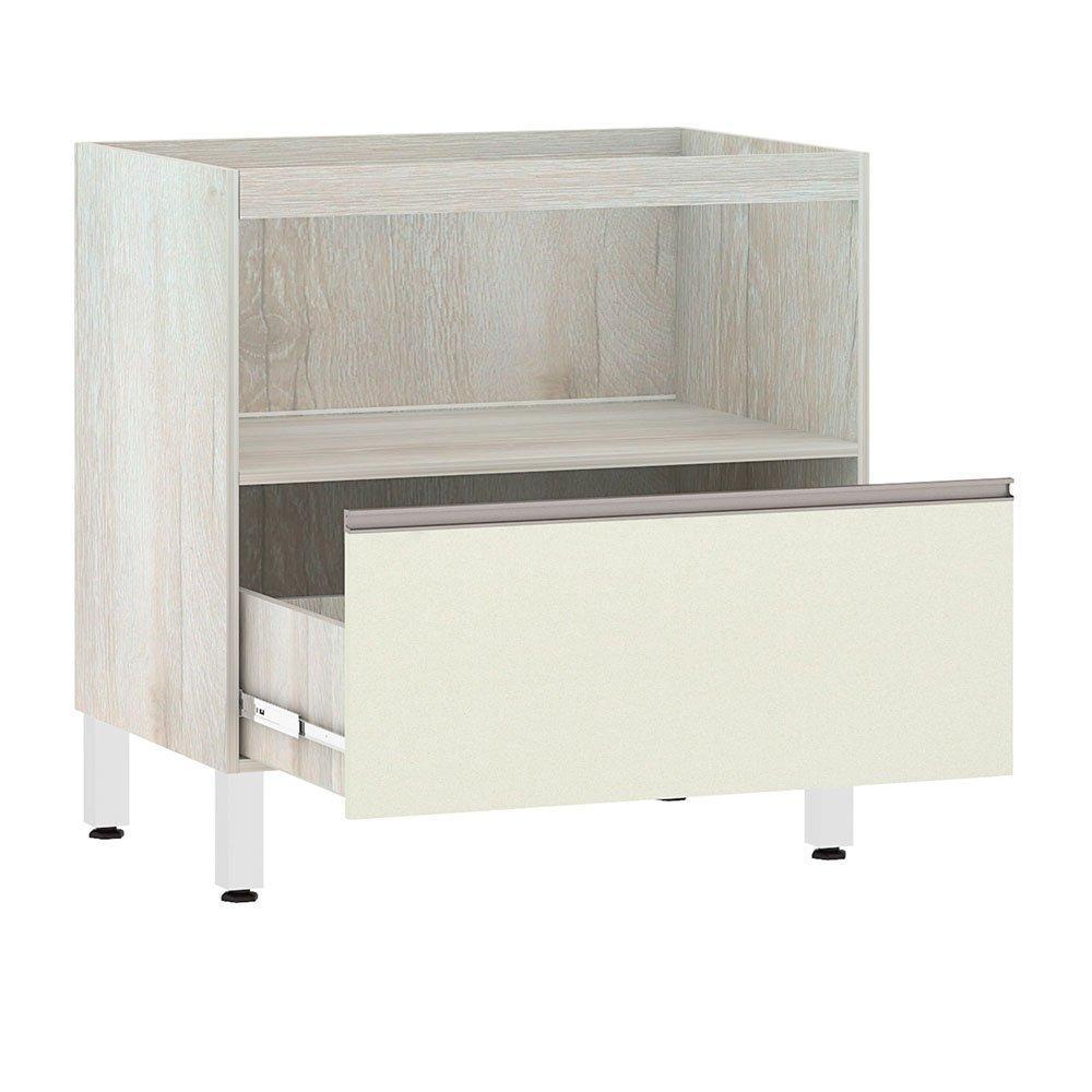 Balcão Sem Tampo 80cm Misto Basculante Luci Legno Crem e Kashmir - 3