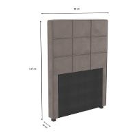 Cabeceira Estofada Solteiro 90cm Multimóveis Cr35159 Cinza Cinza - 2