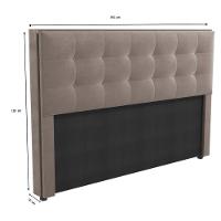 Cabeceira Estofada King 195cm Multimóveis Cr35164 Cinza Cinza - 2