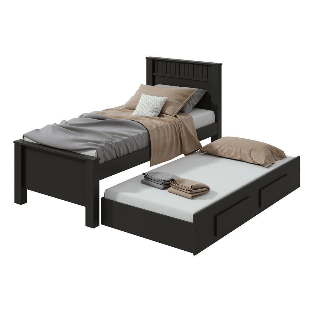 Cama Solteiro Athenas 2 Gavetas C-Auxiliar Amendoa-Off White - Lopas - 6