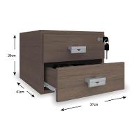 Multiuso Escritório  Versátil 2001 2 Gavetas e 1 c/ Chave Argila - Kappesberg - 3