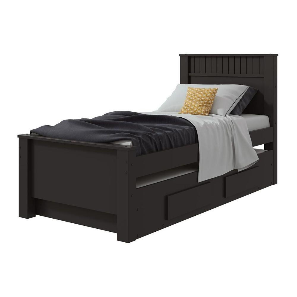 Cama Solteiro Athenas 2 Gavetas c/Auxiliar Branco - Lopas - 8