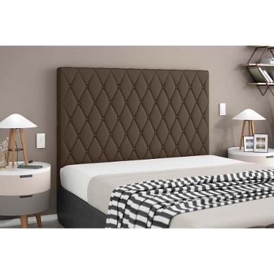 Cabeceira Cama Box Estofada Queen Queen Camponesa Chumbo - Simbal
