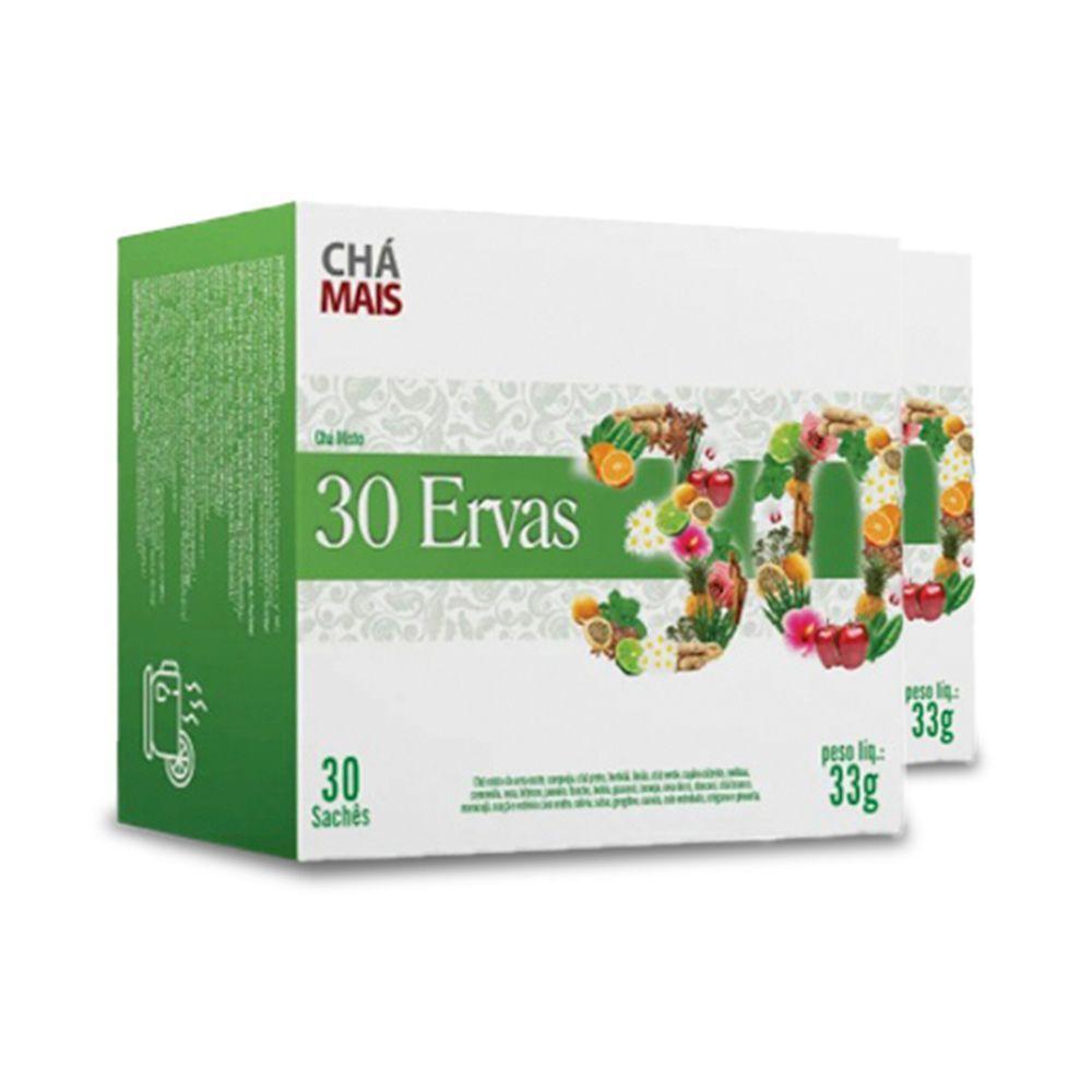Kit 2 Chá Misto 30 Ervas Flores E Frutas Chá Mais 30 Sachês - 1