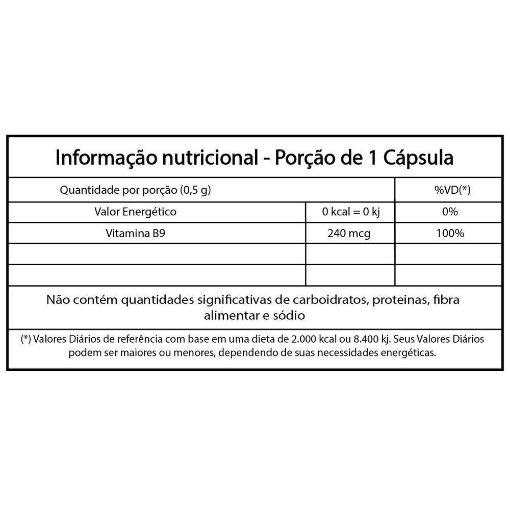 Kit 3 Vitamina B9 Ácido Fólico 60 Cápsulas Unilife - 4