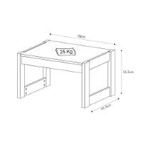 Mesa Centro Sala AZ1022 Branco/Nogal - Tecno Mobili - 3