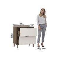 Balcão De Cozinha 80cm 2 Gavetões Com Tampo Aspen Luciane Móveis Vanilla/beige - 4