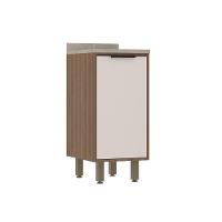 Balcão De Cozinha 40cm 1 Porta Com Tampo Aspen Luciane Móveis Vanilla/beige - 1