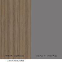 Balcão De Cozinha Para Pia 120cm 2 Portas E 3 Gavetas Sem Tampo Aspen Luciane Móveis Vanilla Com Cinza Puro - 7