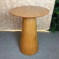Mesa De Apoio Cone Laminada Em Madeira Natural - Tampo 60 Cm Altura 60 Cm Cor Marrom - 2