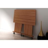 Mesa Multiuso Casal Dobrável ME4117 c/ Rodízios Amêndoa - Tecno Mobili - 7