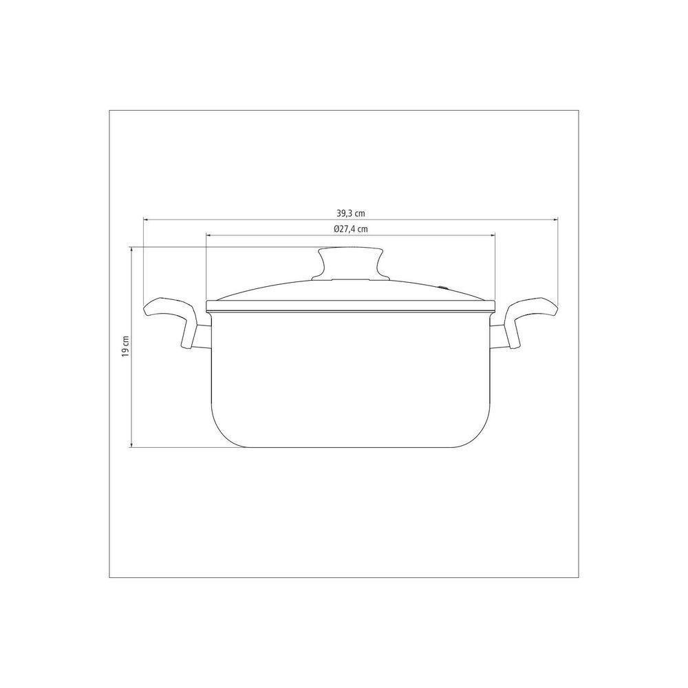 Caçarola Paris Antiaderente Starflon Max Vermelho Com Tampa De Vidro 26 Cm 6,3 L - 1