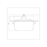 Caçarola Paris Antiaderente Starflon Max Vermelho Com Tampa De Vidro 26 Cm 6,3 L - 1