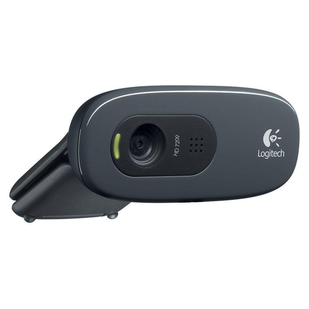 Web Cam Logitech C270 Hd 720p 3 Megapixels Com Microfone Cor Chumbo E Preto - 1