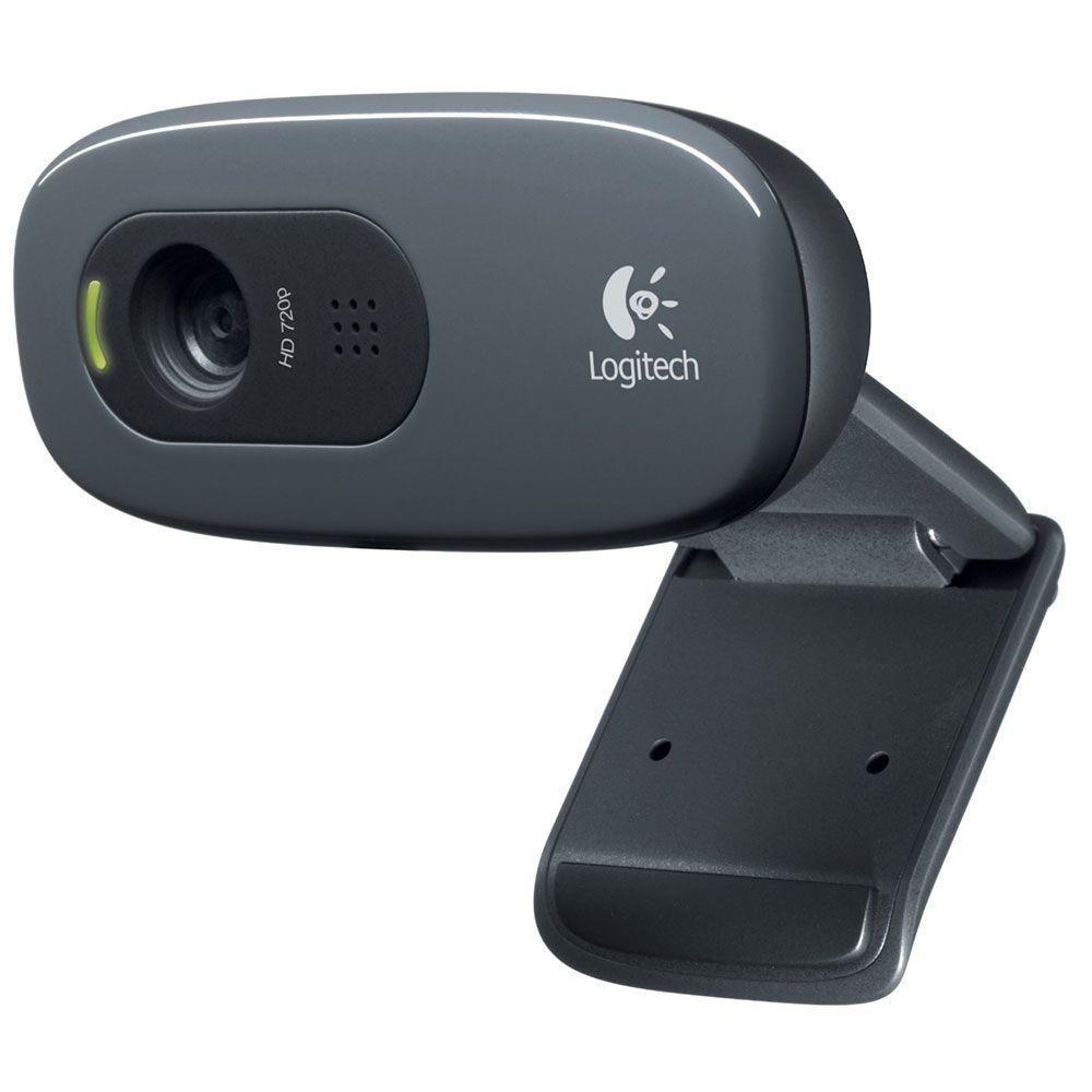 Web Cam Logitech C270 Hd 720p 3 Megapixels Com Microfone Cor Chumbo E Preto - 2