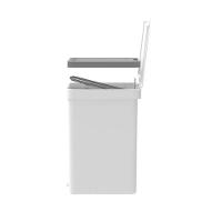 Lixeira Com Pedal Trium 30 L Com Duplo Compartimento Branco Ou - 7