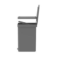 Lixeira Com Pedal Trium 30 L Com Duplo Compartimento Chumbo Ou - 6