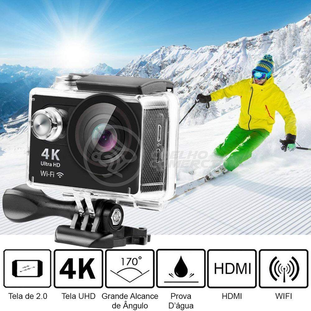 Go Cam Camera Vídeo Action Ação Wifi 4K 30M Estilo Gopro - 2