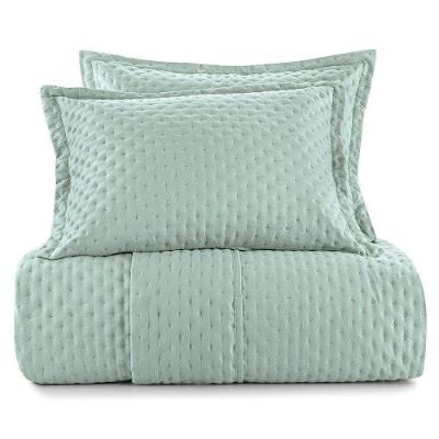 Kit Colcha Cobre Leito Ultrassônico Com Porta Travesseiro Tapetes Júnior Colcha Verde - Casal