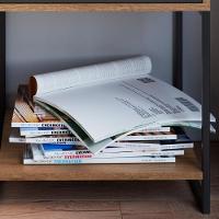 Mesa De Cabeceira Estilo Industrial 01 Gvt P1026 Mell Grafite Pp Mell Grafite - 8