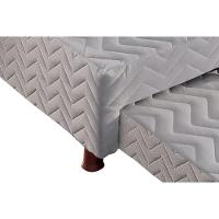 Cama Box Base c/2 Auxiliares Solteiro Universal Rústico Bordado White (88x188x32) - Paropas - 6