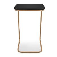 Kit 2 Mesas Lateral Tampo Multiuso P/ Sófá Base Dourado - 9