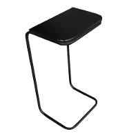 Mesa Lateral Tampo Preto Multiuso P/ Sofá Base Preto - 1