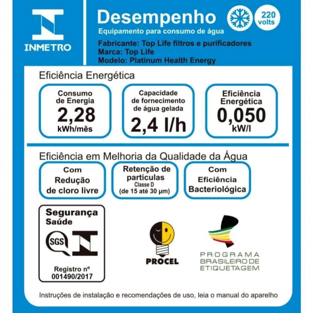 Filtro De Água Gelada E Alcalina Ionizada Com Super Ozônio 220V Preto Top Life - 3
