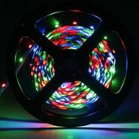 Fita Led Rgb 3528 Rolo 5M Leds Com Fonte Controle Decoração - 3