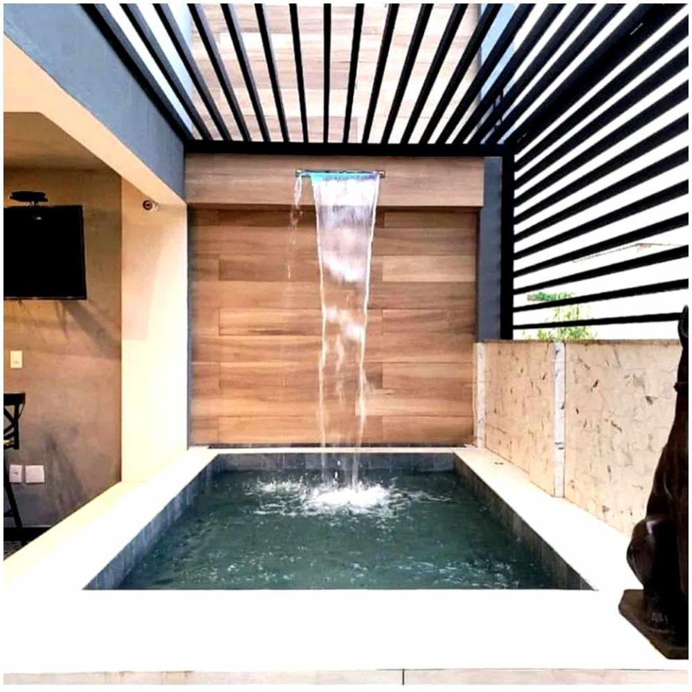 Cascata 60Cm Para Piscina De Embutir Na Parede Com Acabamento Em Aço Inox - 7