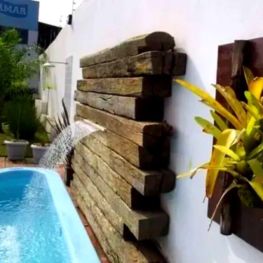 Cascata 60Cm Para Piscina De Embutir Na Parede Com Acabamento Em Aço Inox - 9